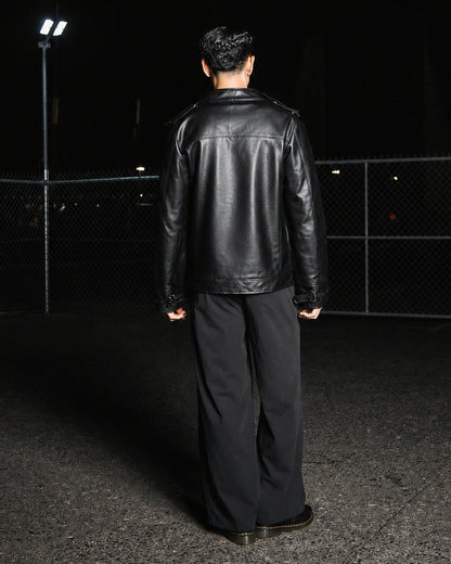 Léo Forte leather jacket - Black