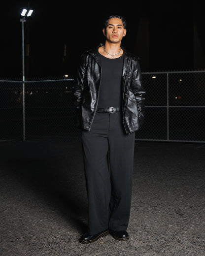 Léo Forte leather jacket - Black