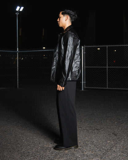 Léo Forte leather jacket - Black
