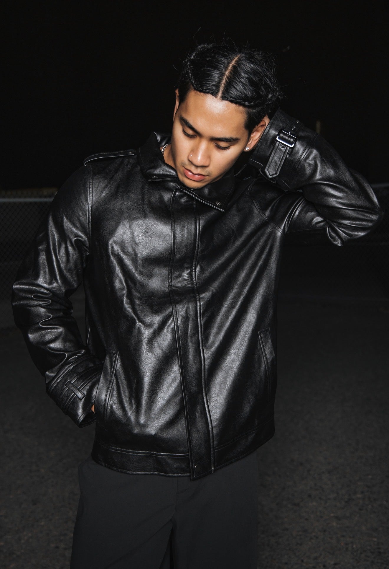 Léo Forte leather jacket - Black