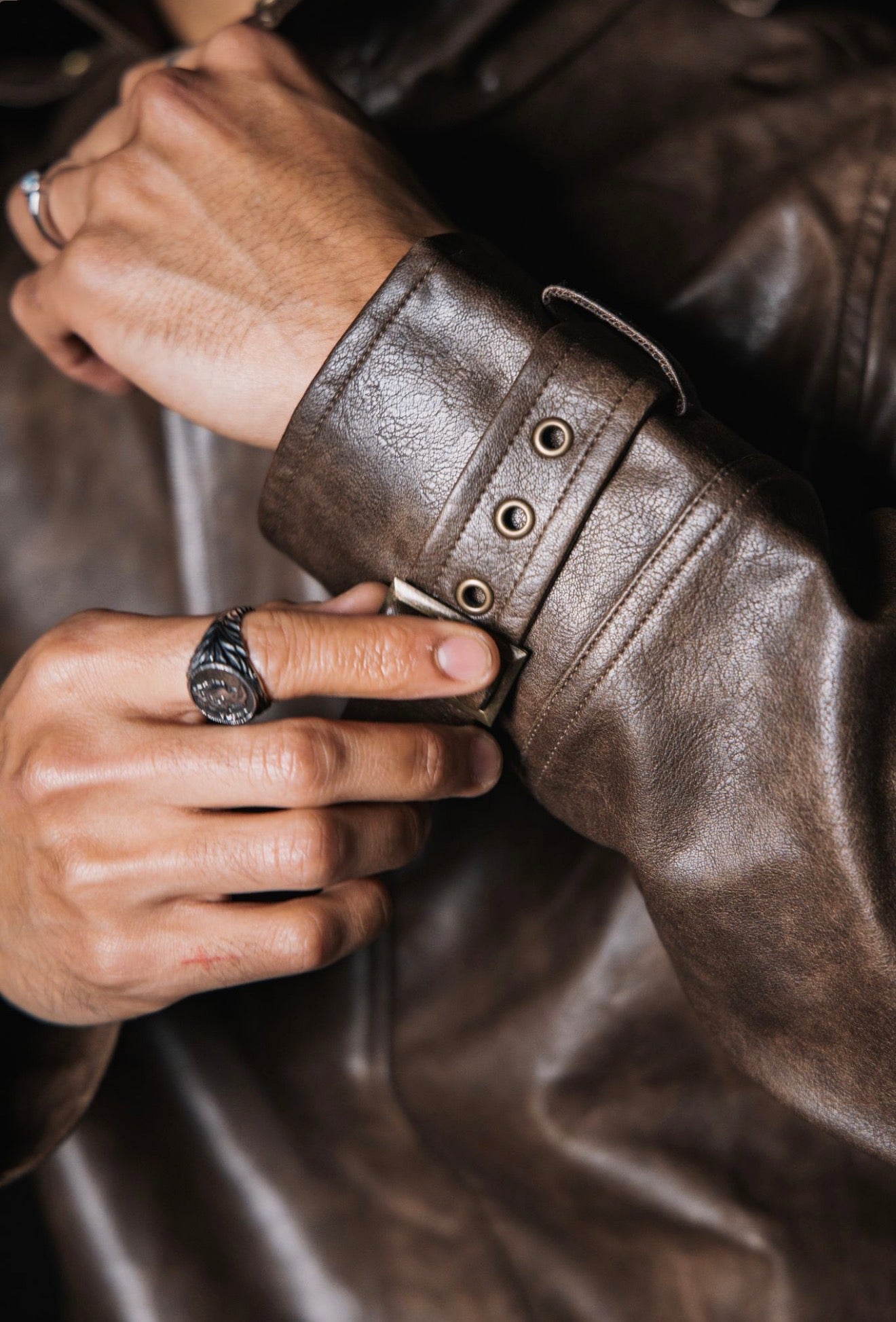 Léo Forte leather jacket - Brown