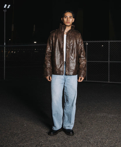 Léo Forte leather jacket - Brown